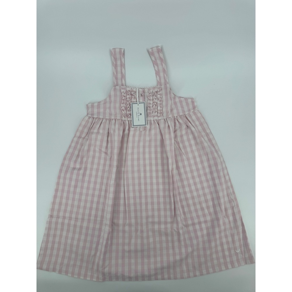 Petite Plume Girls Pink Gingham Ruffle Nightgown Sleep Dress Size 8 NEW
